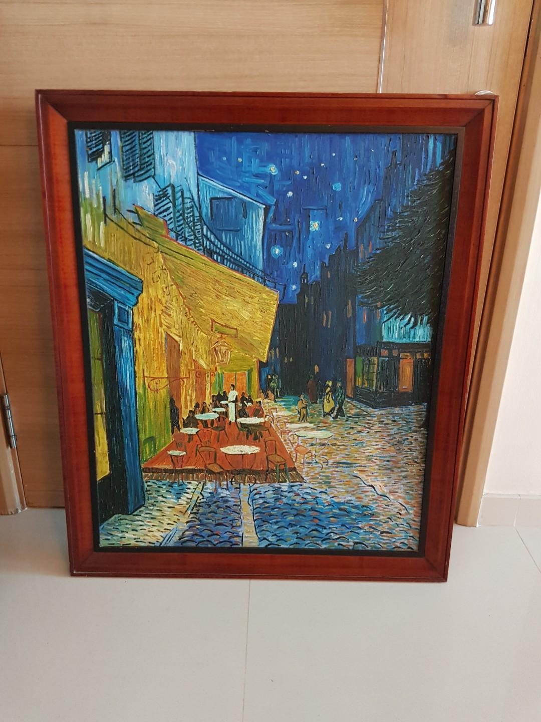 Cafe Terrace At Night Van Gogh Reproduction Oil On Canvas