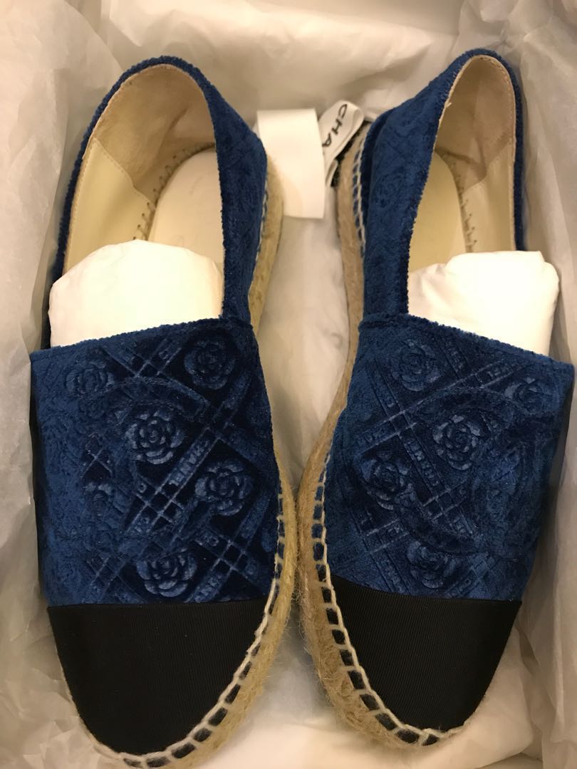 chanel suede espadrilles