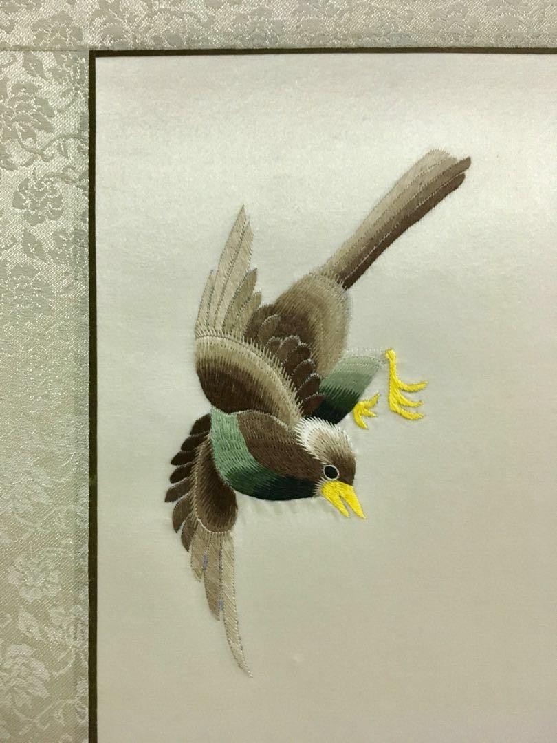 Chinese Embroidery Wall Picture Autumn Chrysanthemum LightVented