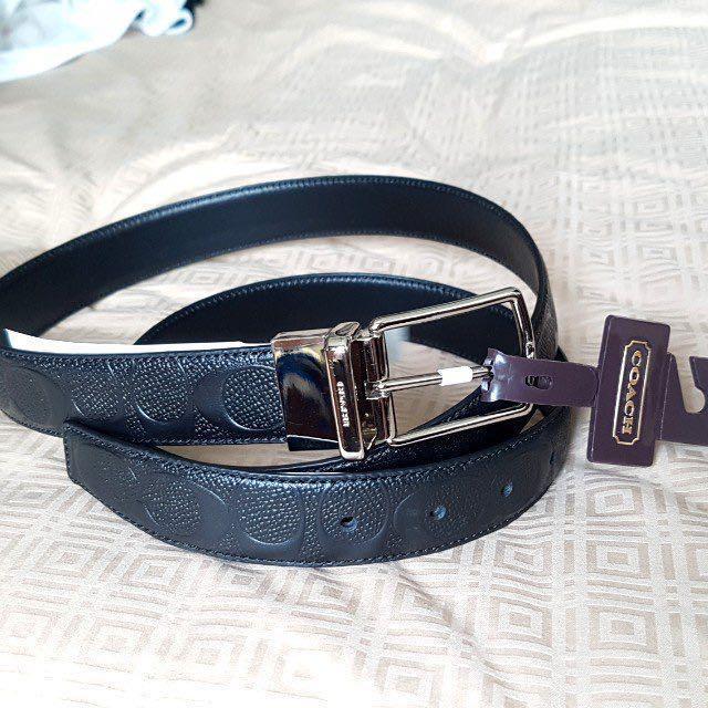 coach leather belt mens