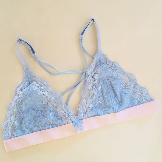 baby blue lace bralette