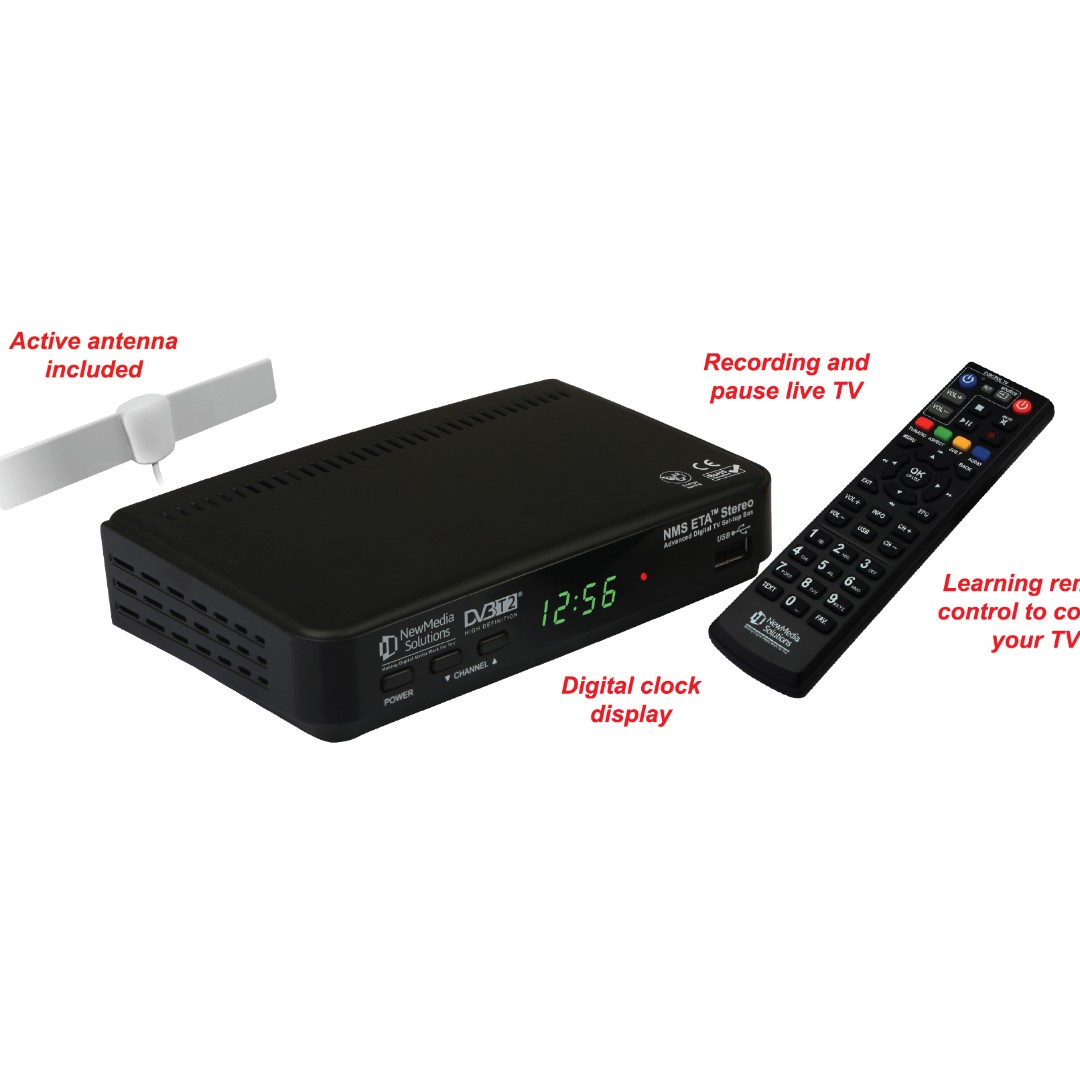 Digital Tv Dvbt2 Hd Set Top Box With Antenna And Hdmi Cable Newmedia Solutions Electronics Others On Carousell