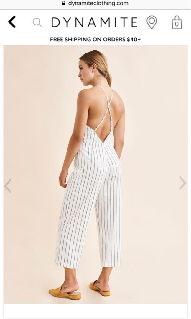 Dynamite White Jumpsuit, Women's Fashion, Clothes on Carousell