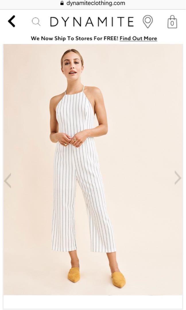 Dynamite White Jumpsuit, Women's Fashion, Clothes on Carousell