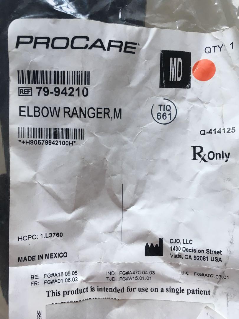 Elbow Ranger Motion Control Splint, Health & Nutrition, Assistive