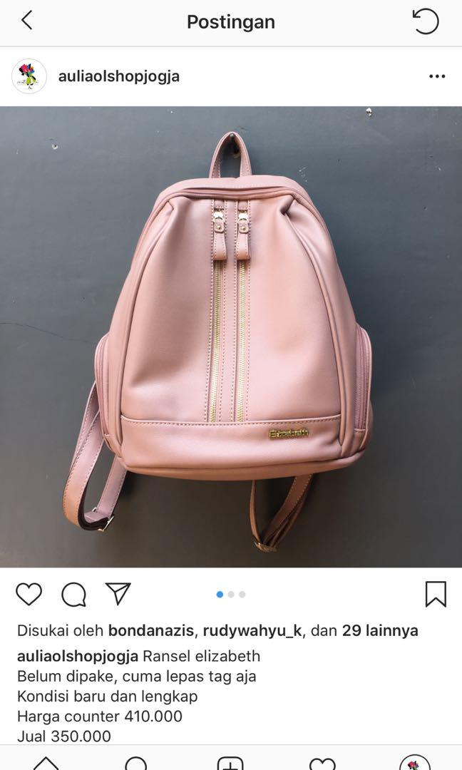 Elizabeth bag ransel kondisi baru cuma lepas tag aja harga baru