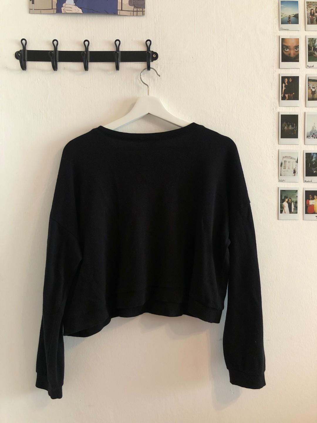 Forever 21 online black cropped sweater