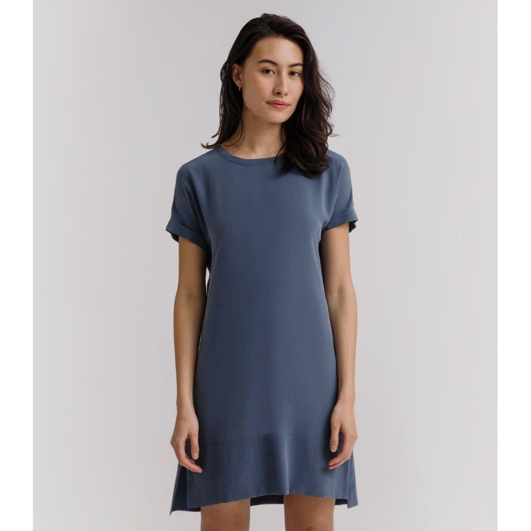 GRANA Silk Tee Dress Vintage Indigo Women s Fashion Tops Sleeveless on Carousell