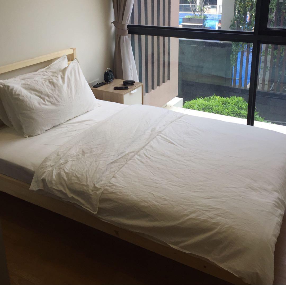 Ikea Complete Super Single Bed Set Furniture Beds Mattresses On Carousell