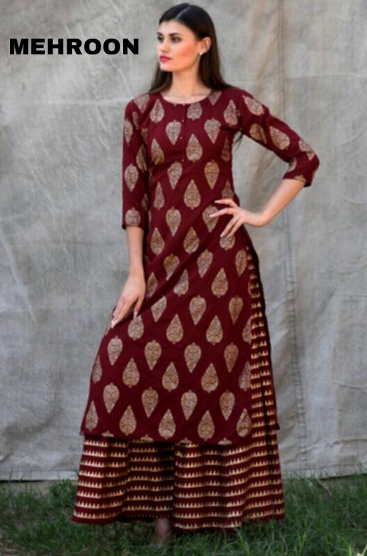 plazo with kurti dress