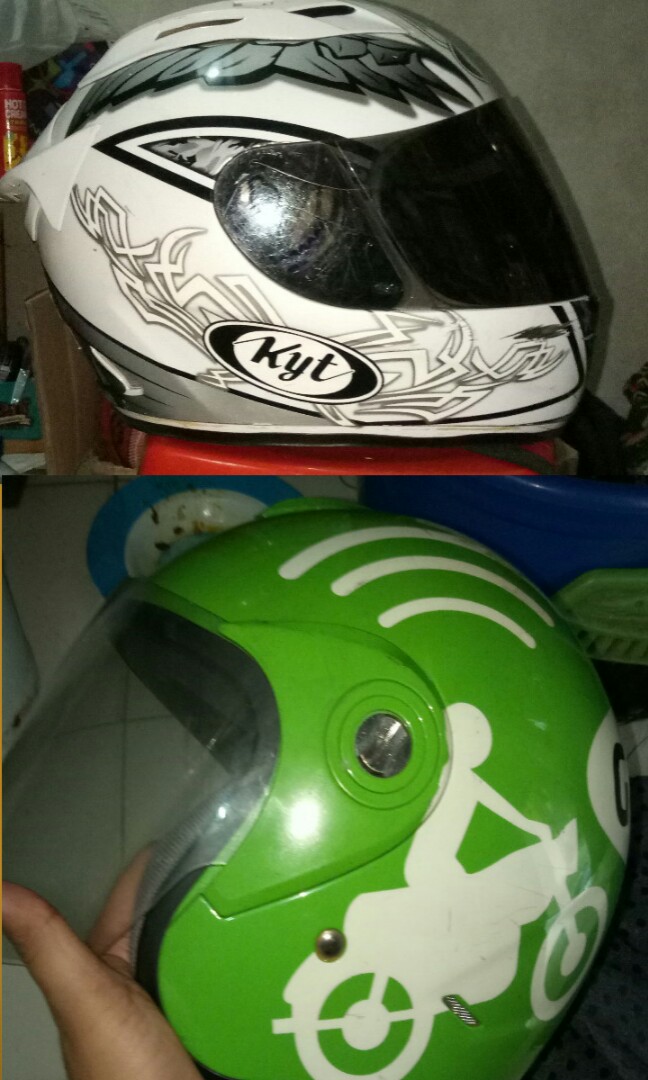 Kyt rc7 jadul dan helm gojek, Motor di Carousell