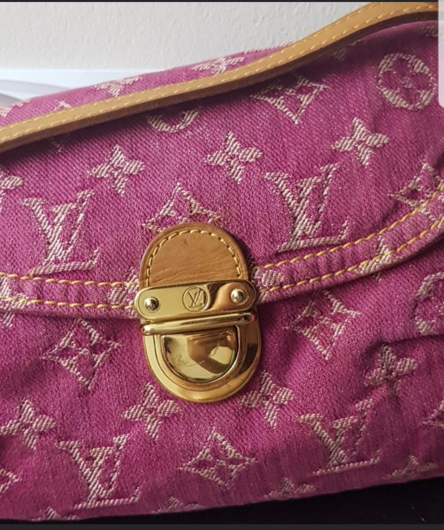 Vintage Louis Vuitton pink monogram denim pleaty bag, Luxury, Bags &  Wallets on Carousell