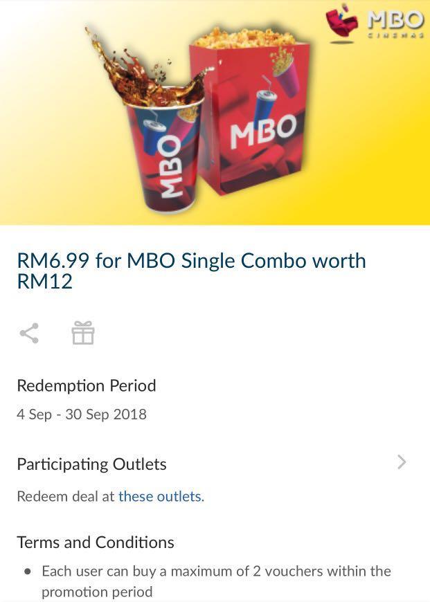 Mbo Single Combo Worth Rm12 Tickets Vouchers Event Tickets On Carousell