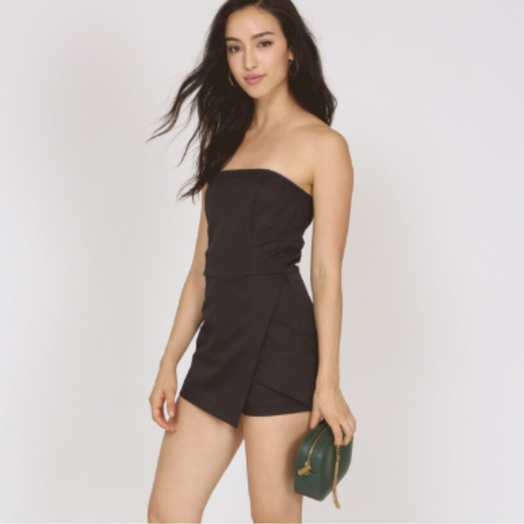 Asymmetrical romper dress clearance