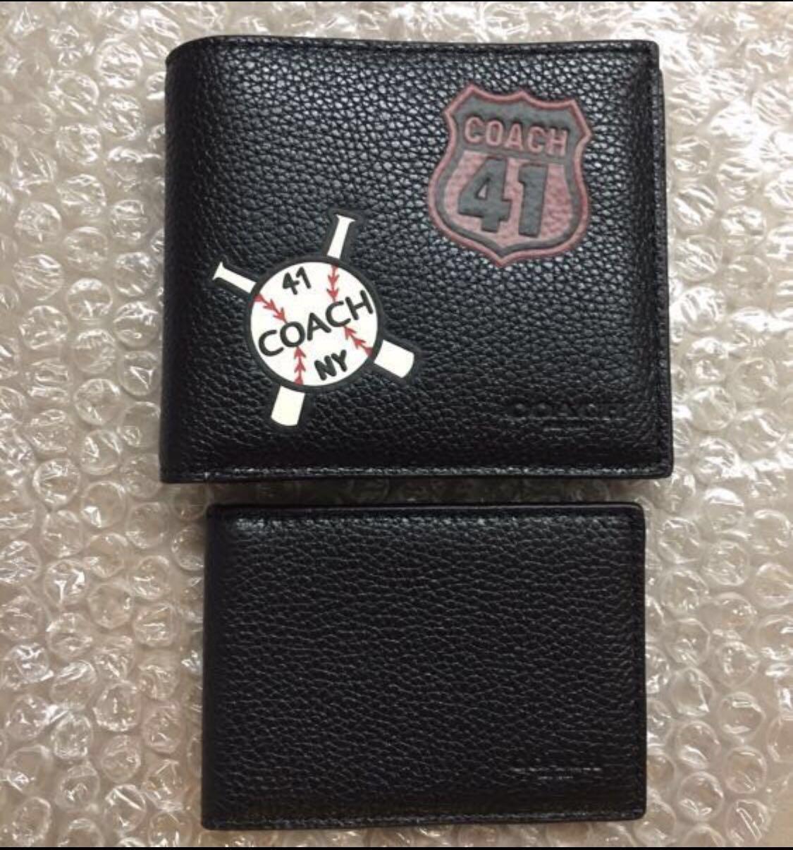 New Design Coach Men Leather Baseball 41 Mofit print on 8 card slots Wallet Men s Fashion Watches Accessories Wallets Card Holders on Carousell