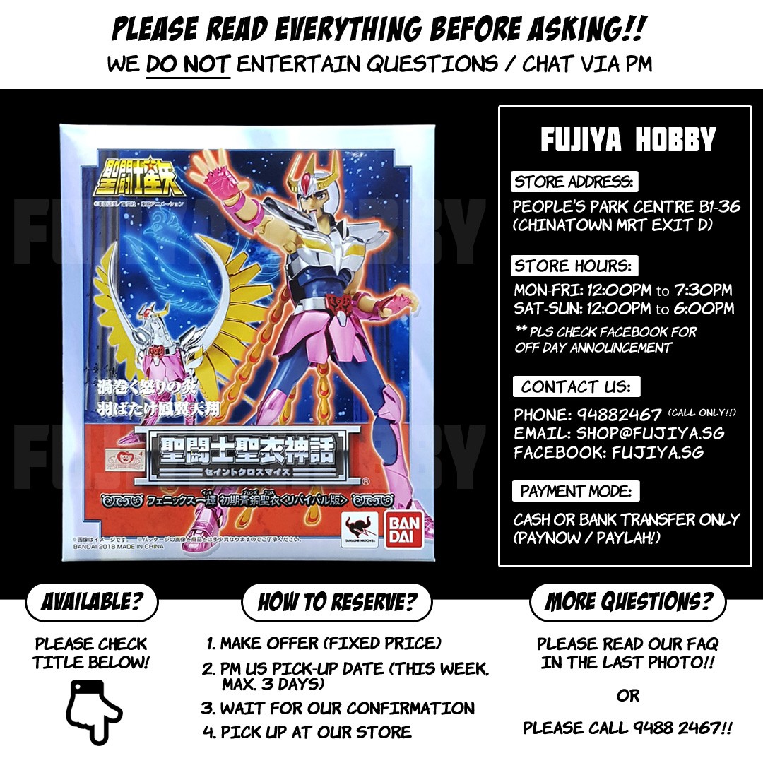 Backorder Saint Seiya Cloth Myth Scm Phoenix Ikki V1 Early