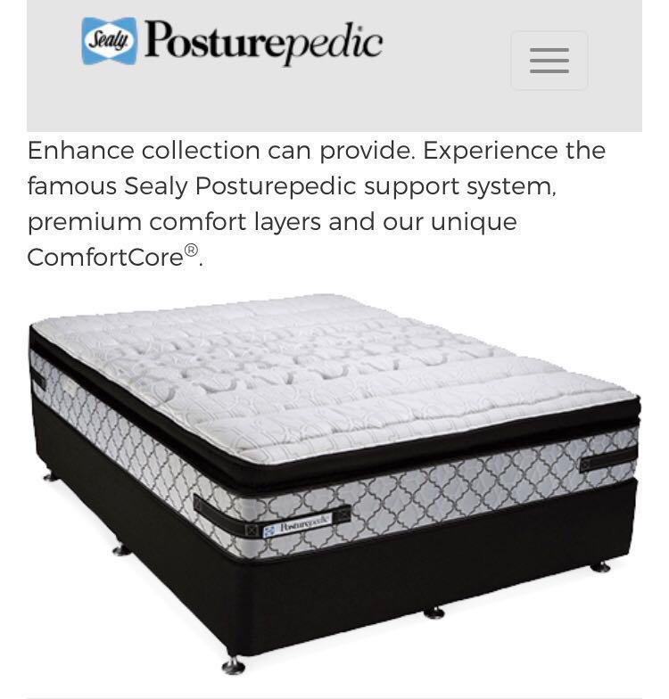 Sealy Posturepedic Queen Size Pillow Top Mattress Home Furniture Photo