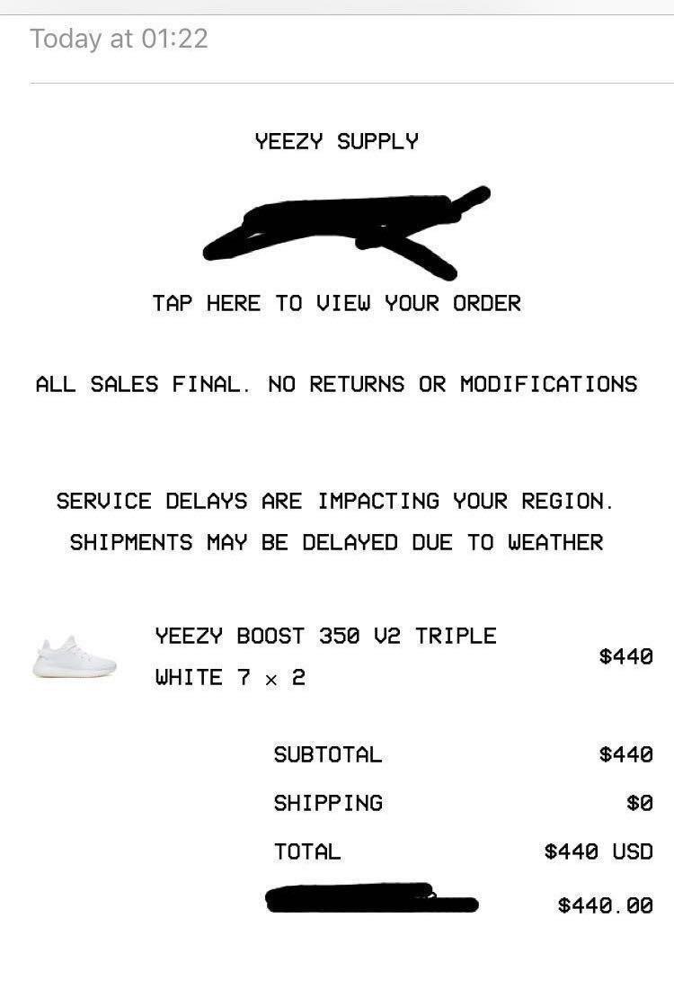 Selling at original price Adidas Yeezy Boost V2 350 Cream White Triple White Size US7