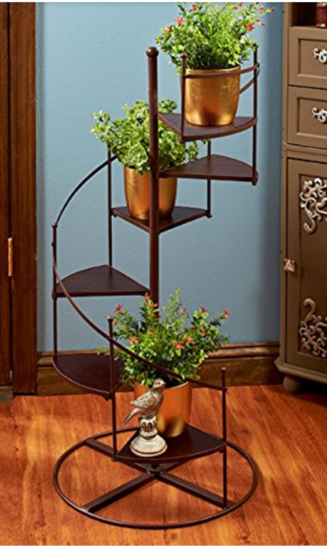 spiral staircase plant stand, Furniture & Home Living, Gardening