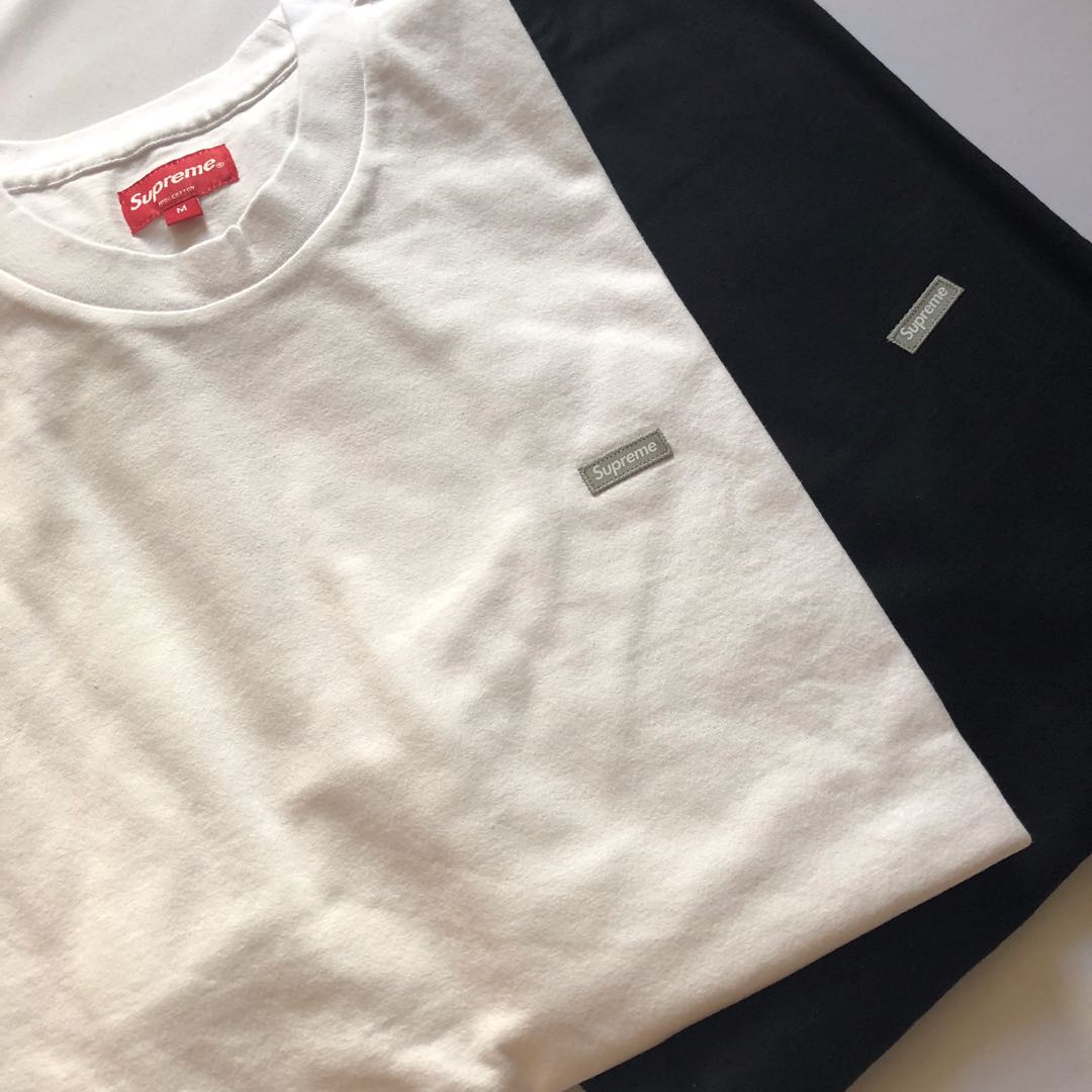 supreme reflective small box tee black