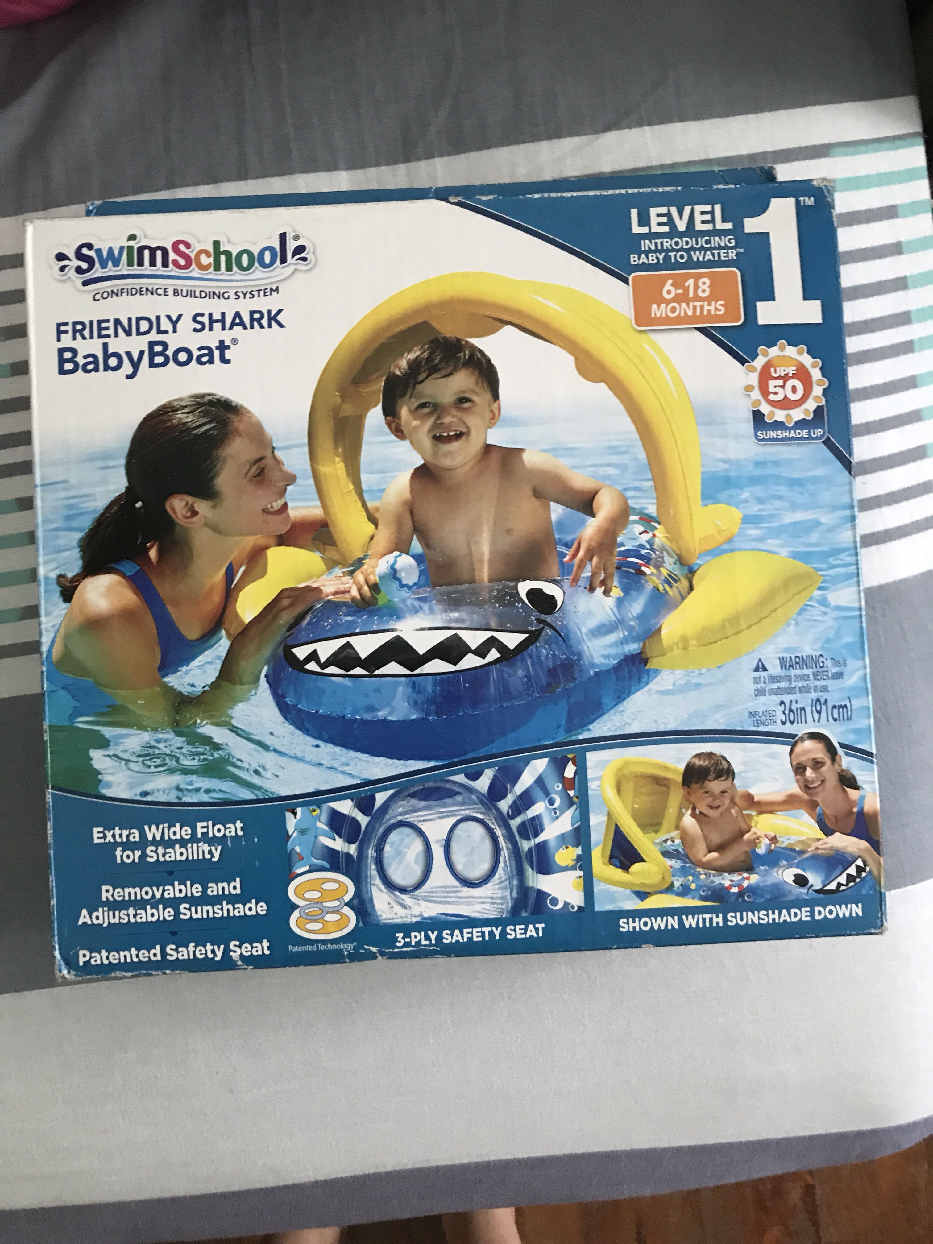 Swim school shark float cheap