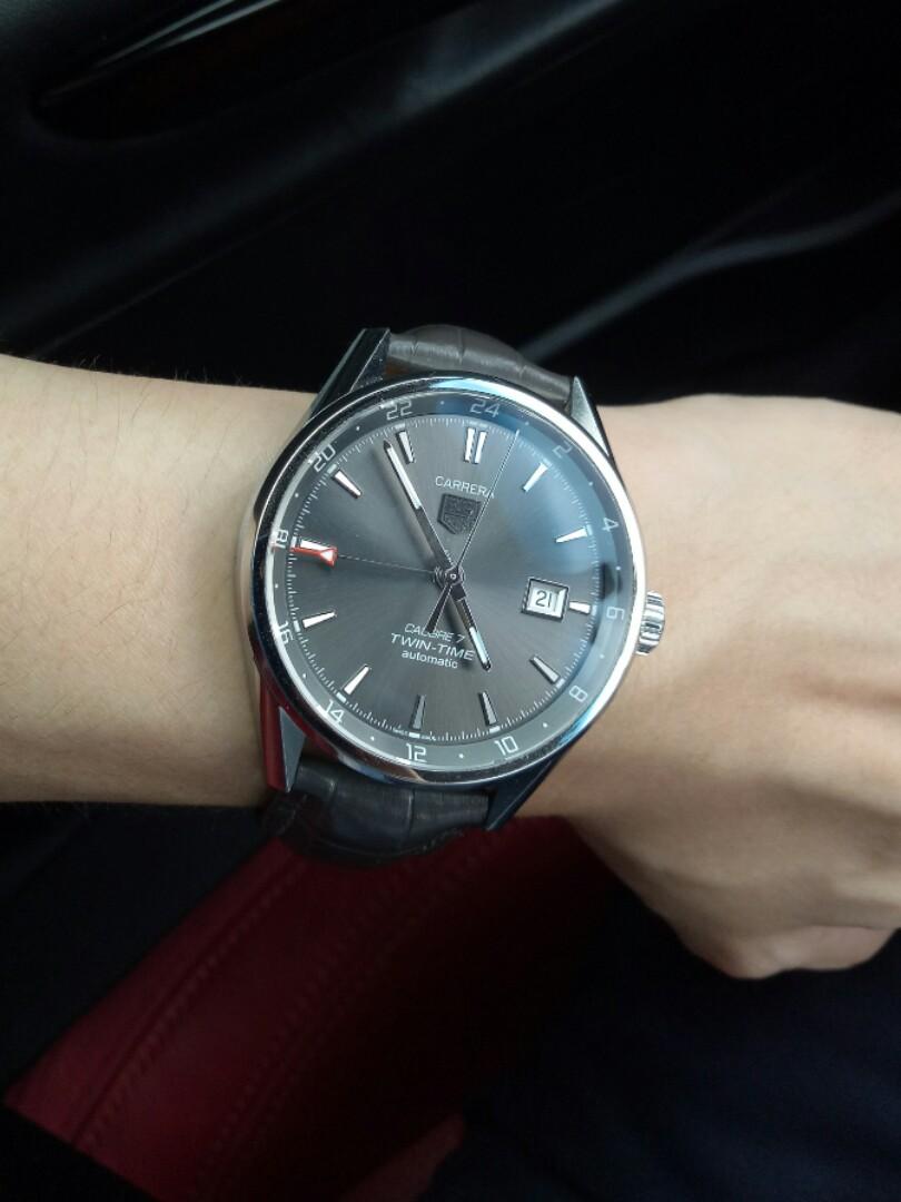 Tag Heuer Carrera Calibre 7 Twin Time, Luxury, Watches on Carousell