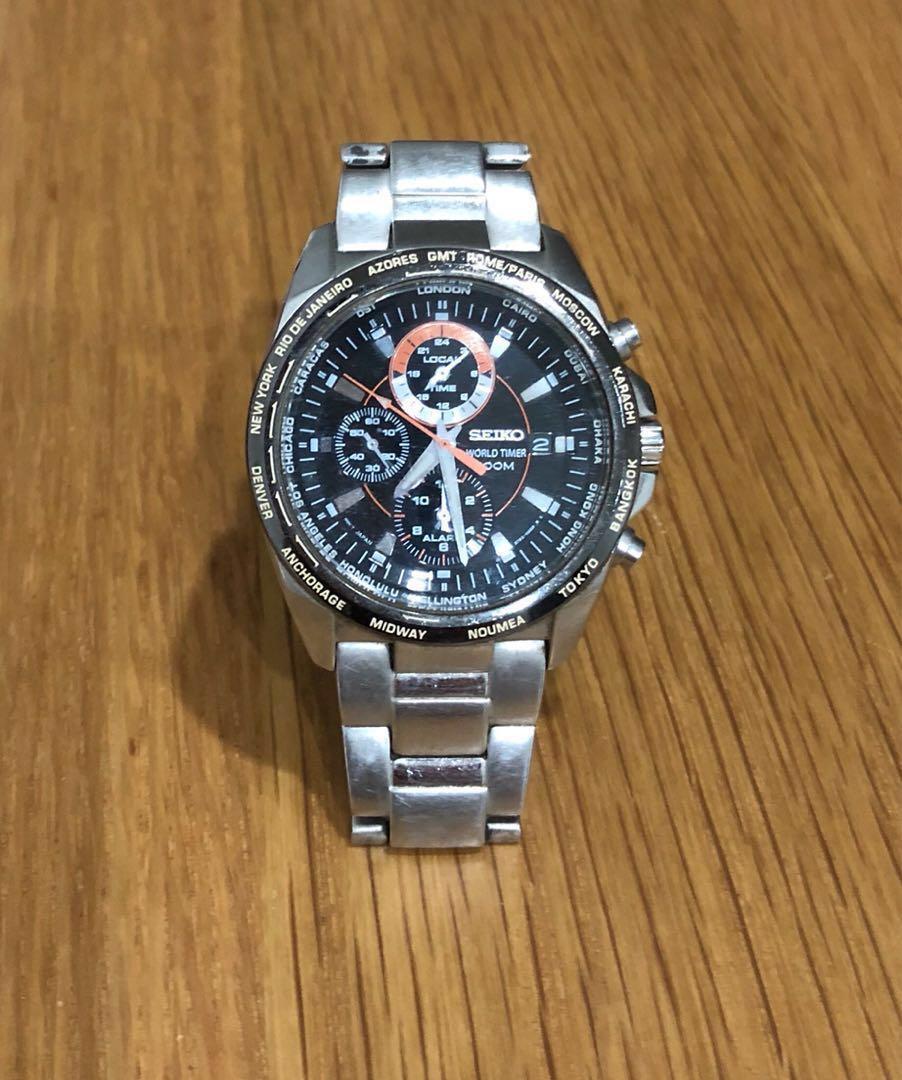 Used Seiko World Timer 5t82-0ae0, Mobile Phones & Gadgets, Wearables &  Smart Watches on Carousell