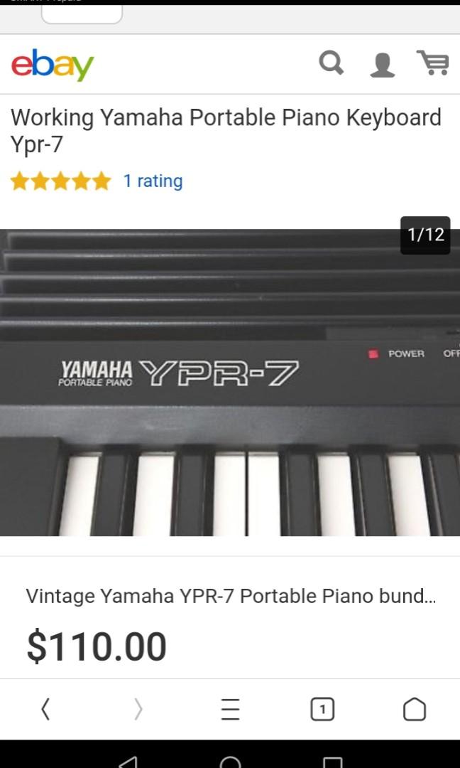 Yamaha YPR7 Portable Piano Keyboard, Hobbies & Toys, Music & Media