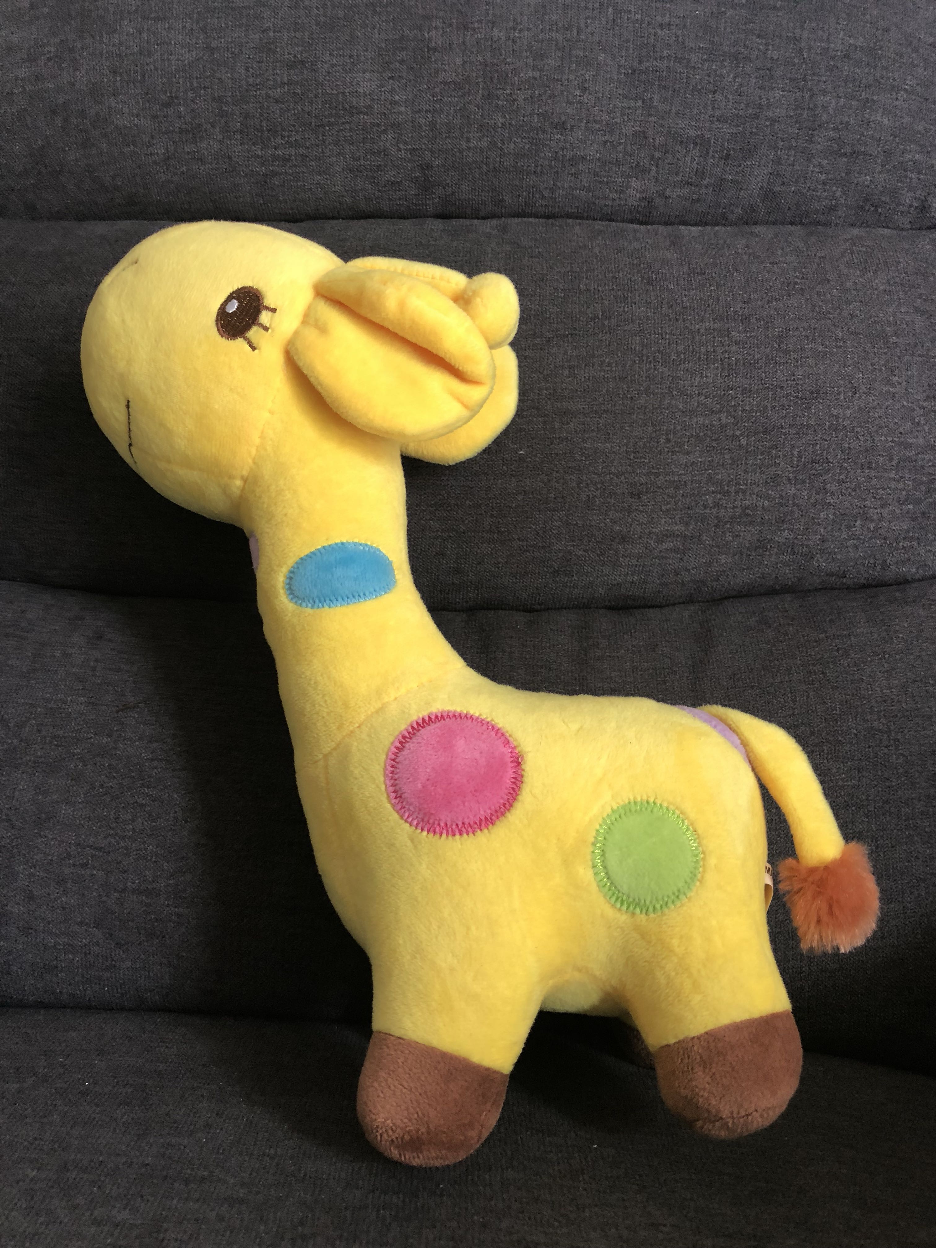 yellow giraffe stuffed animal