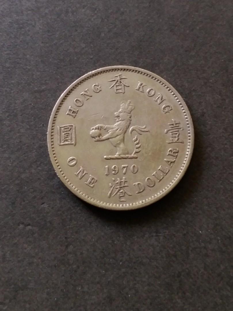 香港女皇頭1970年大一元硬幣, 興趣及遊戲, 收藏品及紀念品, 古董收藏