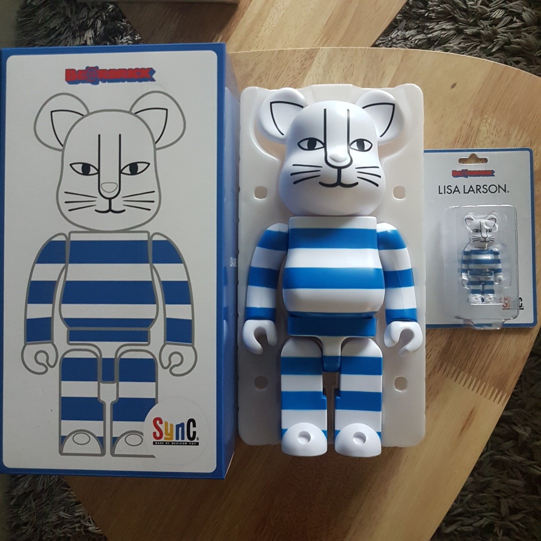 Bearbrick Lisa Larson Mikey Cat 400 and 100