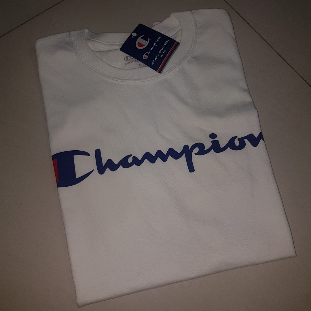 champion big script tee