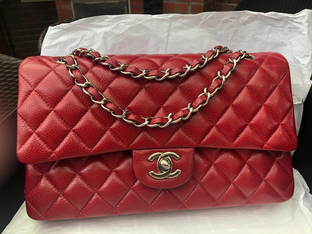 Chanel 12a red caviar clearance