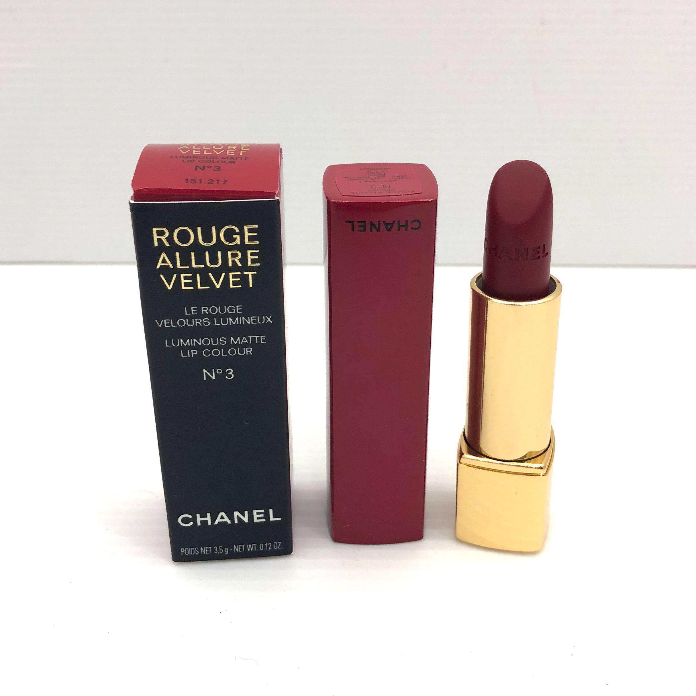 Chanel Rouge Allure Velvet No.3 187001808, Beauty & Personal Care, Face,  Makeup on Carousell