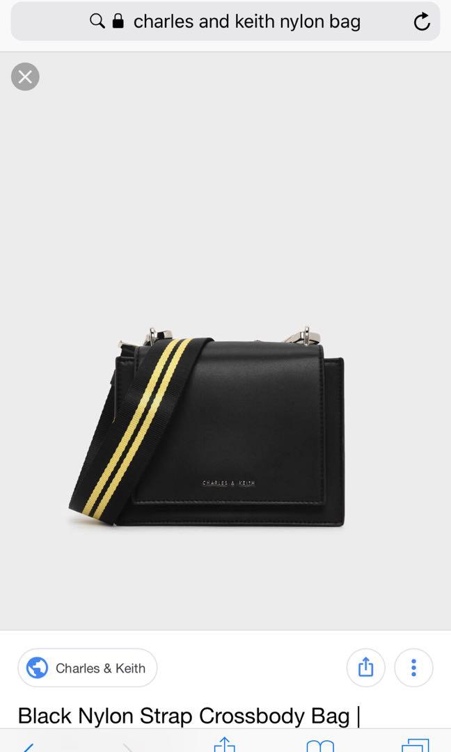 Charles and keith deals nylon strap crossbody bag