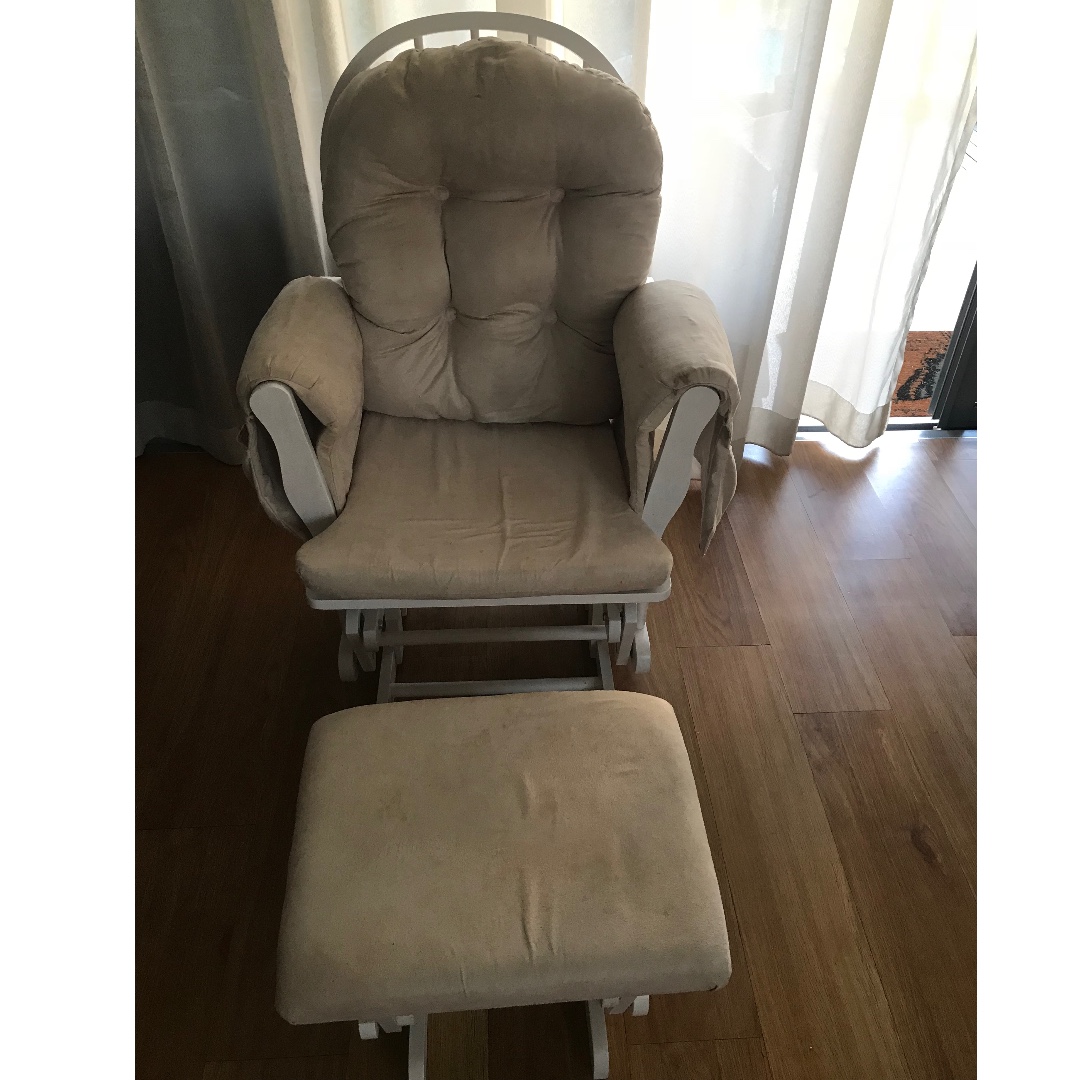 nursing chair with footstool