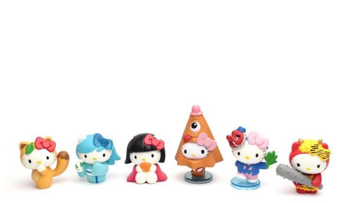 全新hello Kitty 妖怪系列2代食玩公仔共有四款萬聖節 銀棒鬼怪雪女唐傘小僧座敷童子 玩具 模型在旋轉拍賣