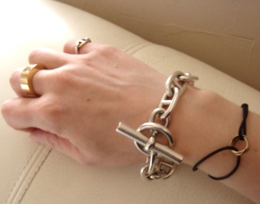 Hermes Chaine D'ancre Tgm Silver 925 Charm Bracelet Silver 20d116540 Auction