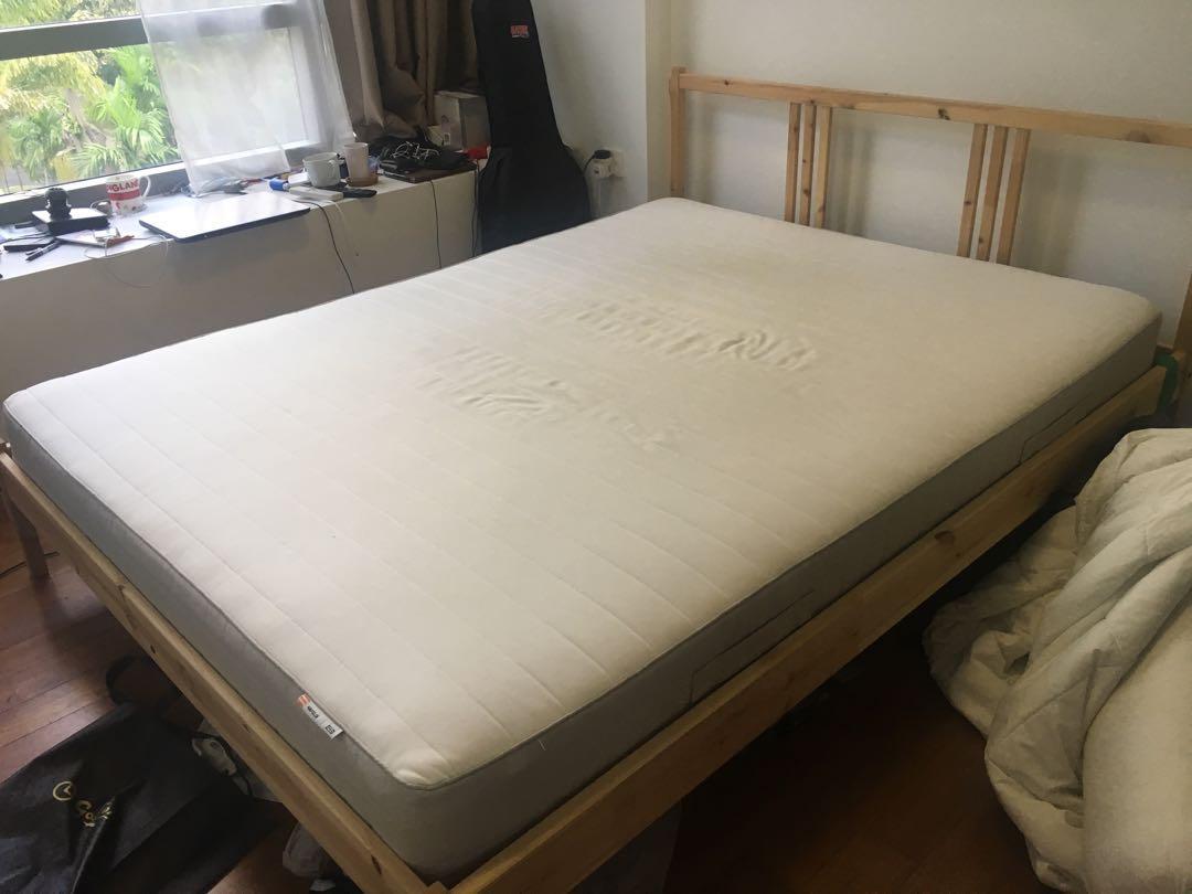 IKEA Double Bed, Furniture & Home Living, Furniture, Bed Frames