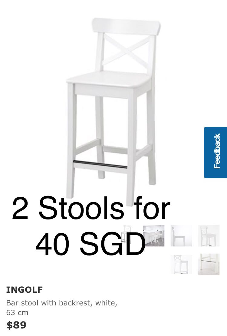 IKEA stools, Furniture & Home Living, Furniture, Chairs on Carousell