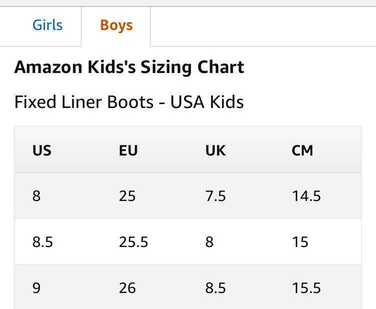 Kamik Toddler Size Chart
