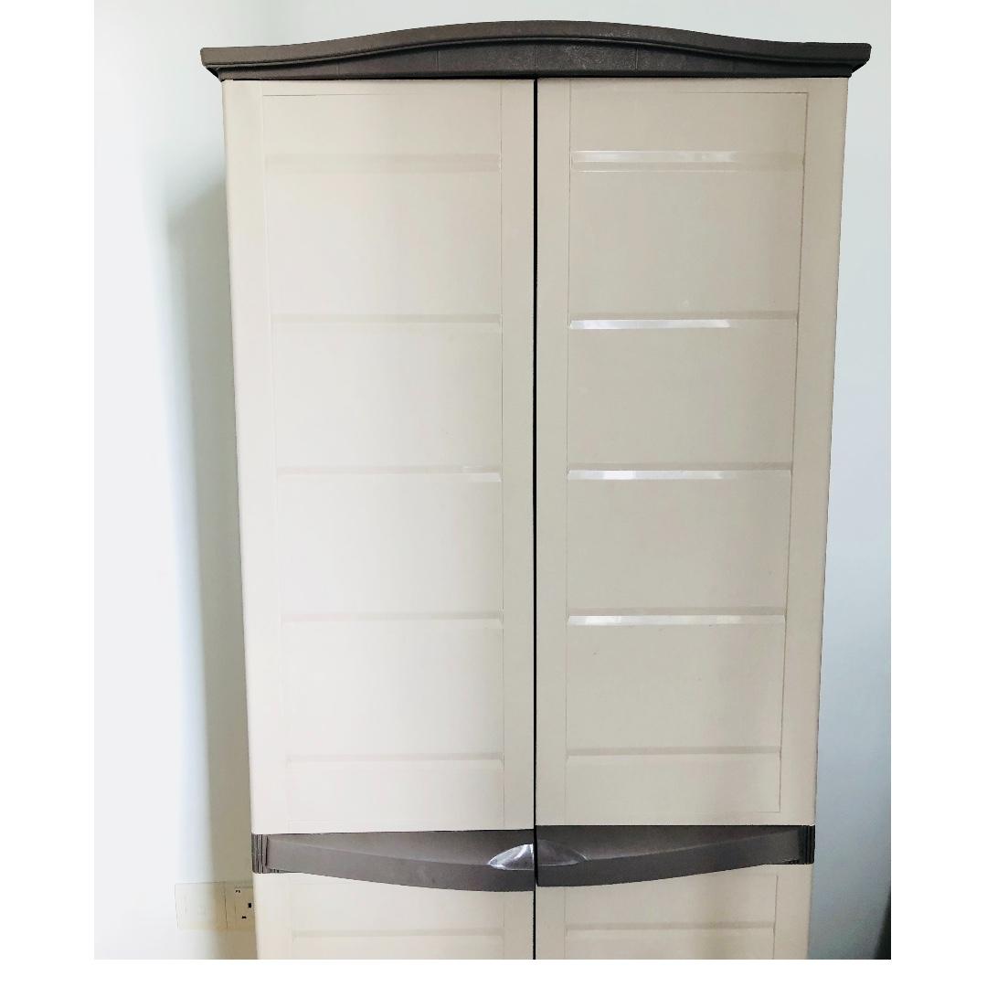 Keter Outdoor Compact Shed Cabinet Storage Furniture Shelves
