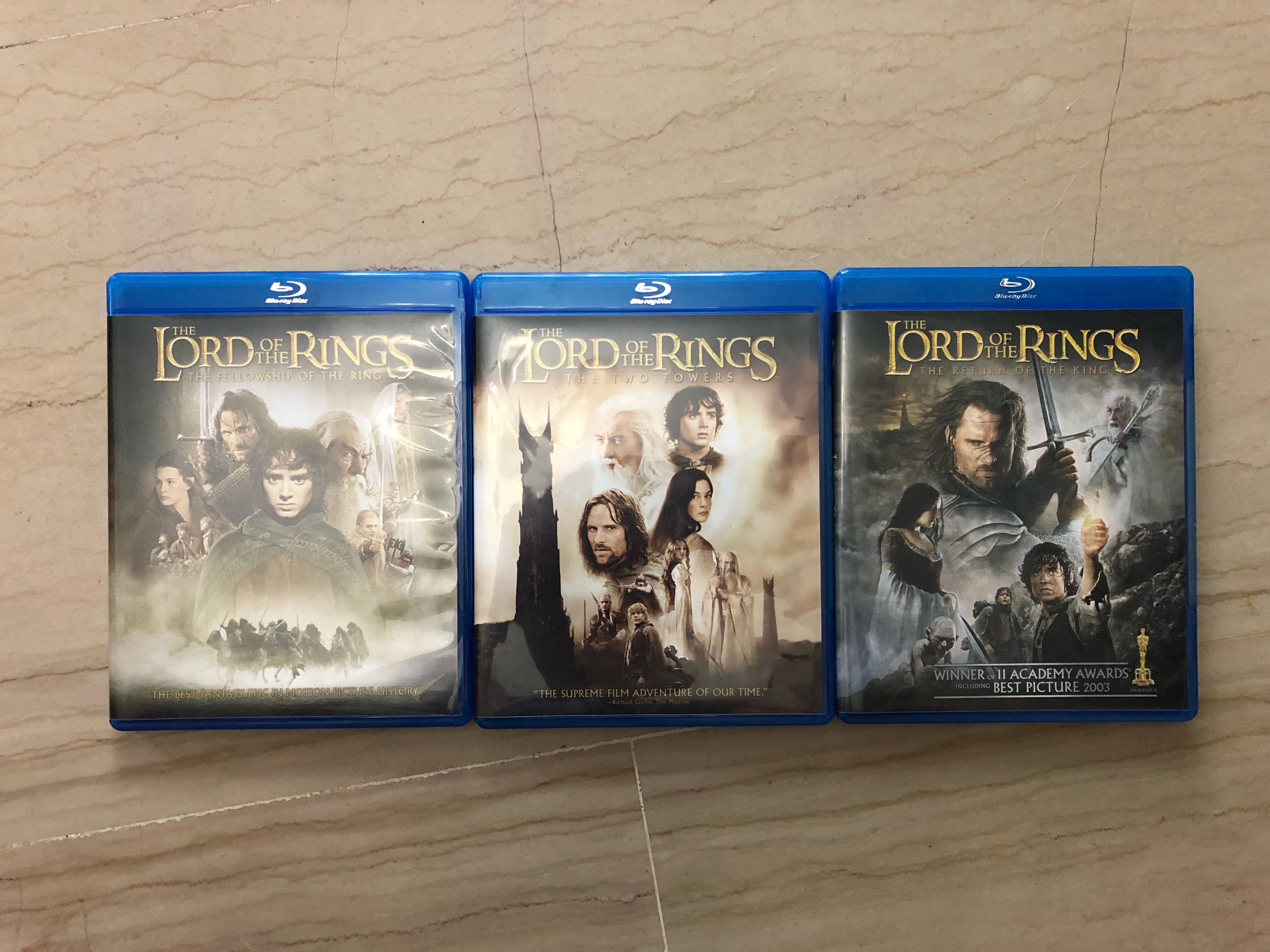 lord of the rings trilogy 3d blu ray