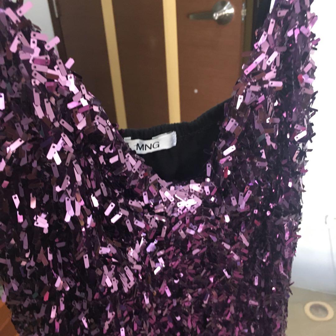 mango purple dress