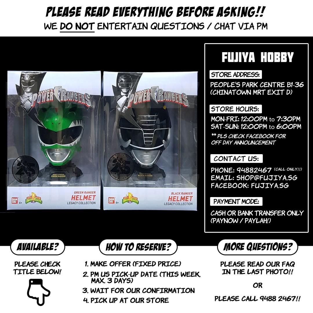 Last 1 Mighty Morphin Power Rangers Mmpr Legacy 1 4 Helmet Collection Green Ranger 45 Black Ranger 45 Toys Games Bricks Figurines On Carousell