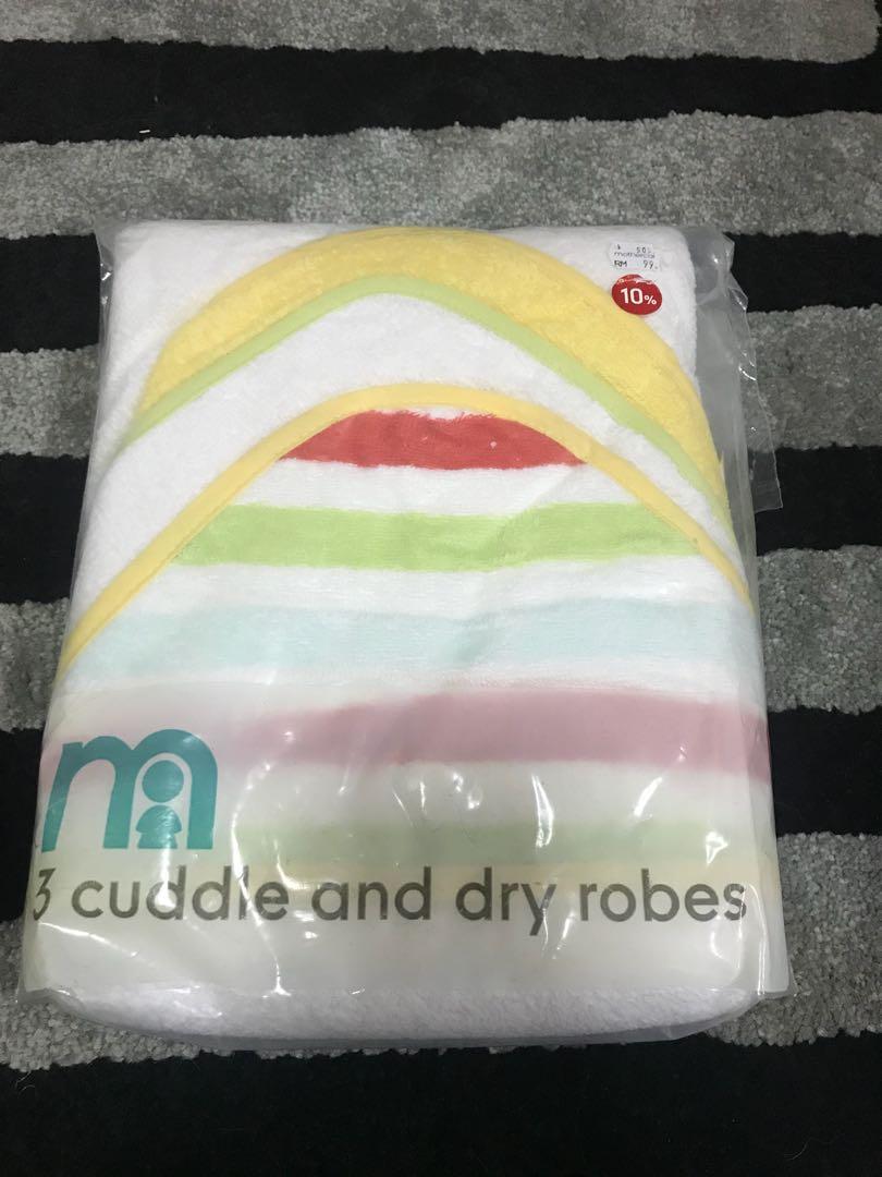 mothercare cuddle and dry robes