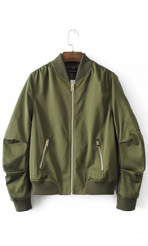 navy green flight jacket