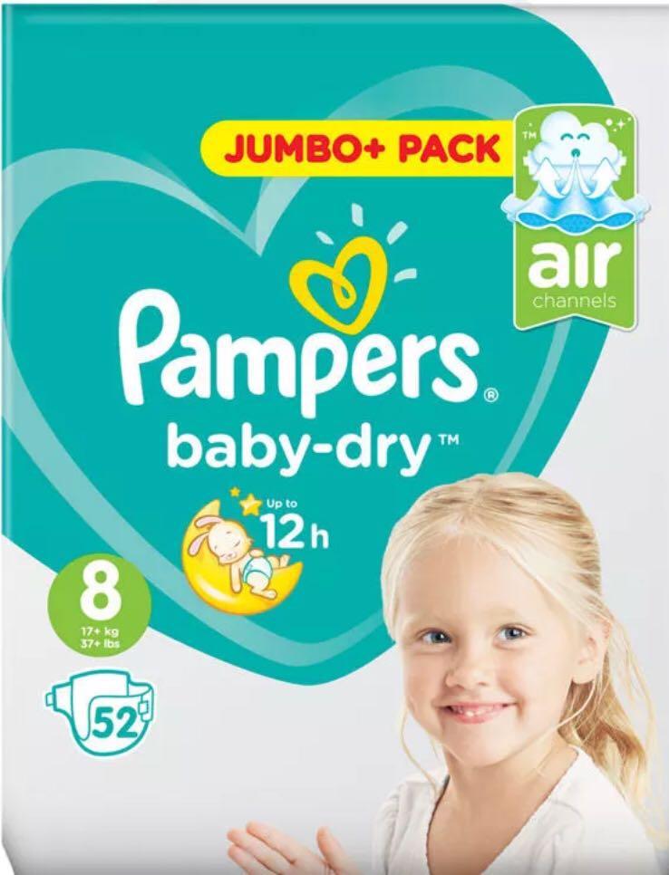 Pampers Size 8, Babies & Kids, Nursing & Feeding on Carousell