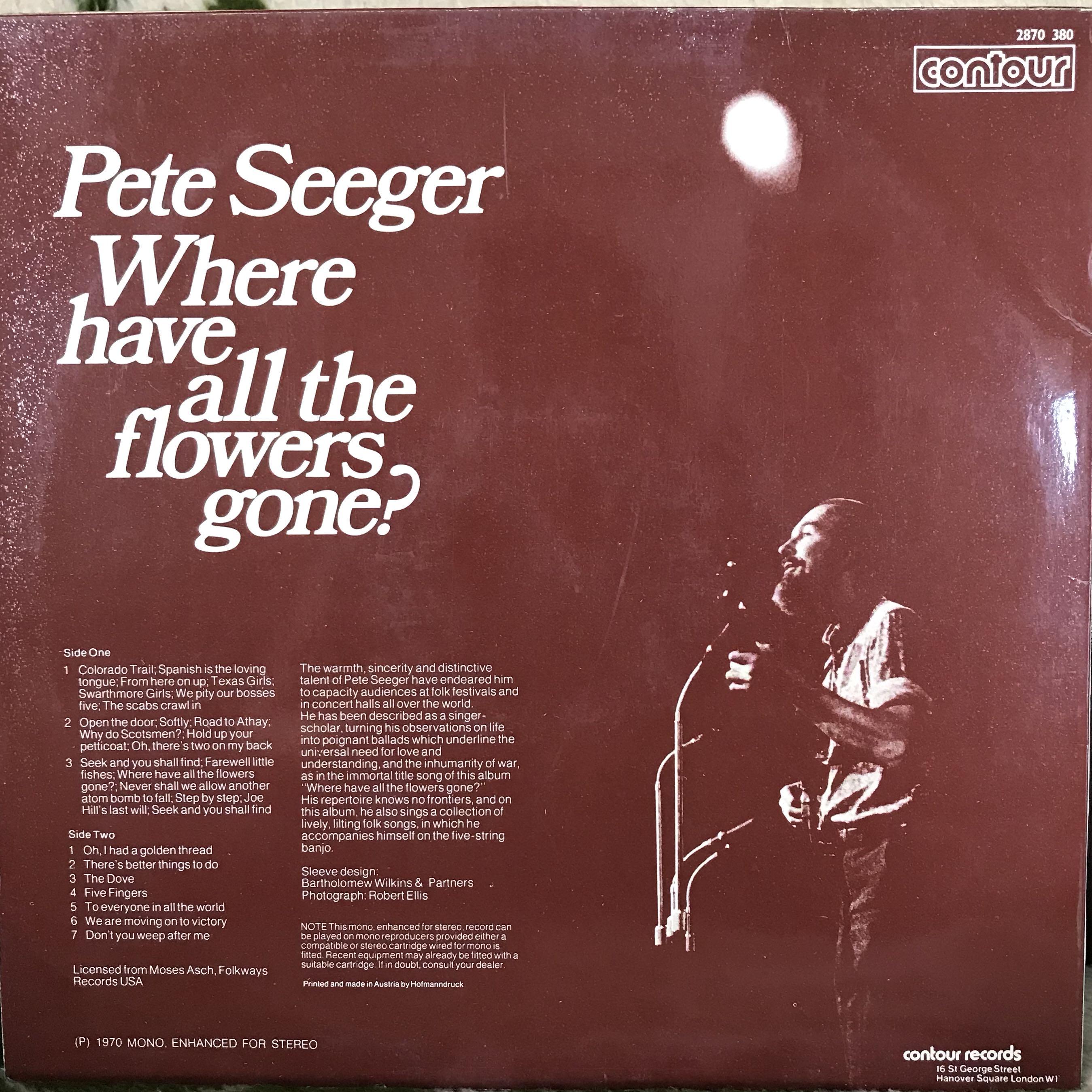 Pete Seeger Where Have All The Flowers Gone, Hobbies & Toys, Music