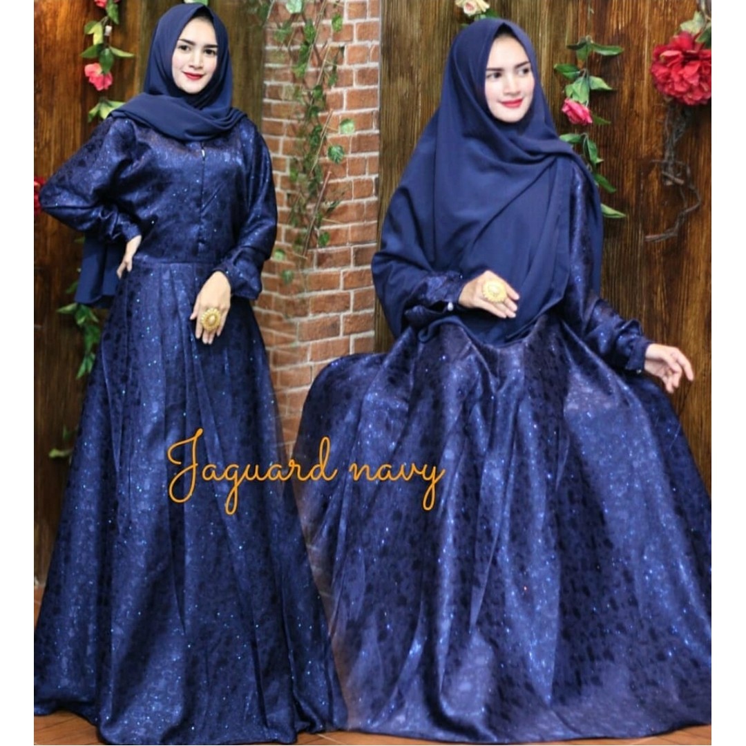 Pre order maxi dress long sleeve Muslimah glitter Jaguard black white purple pink blue nude red